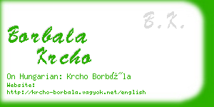 borbala krcho business card
